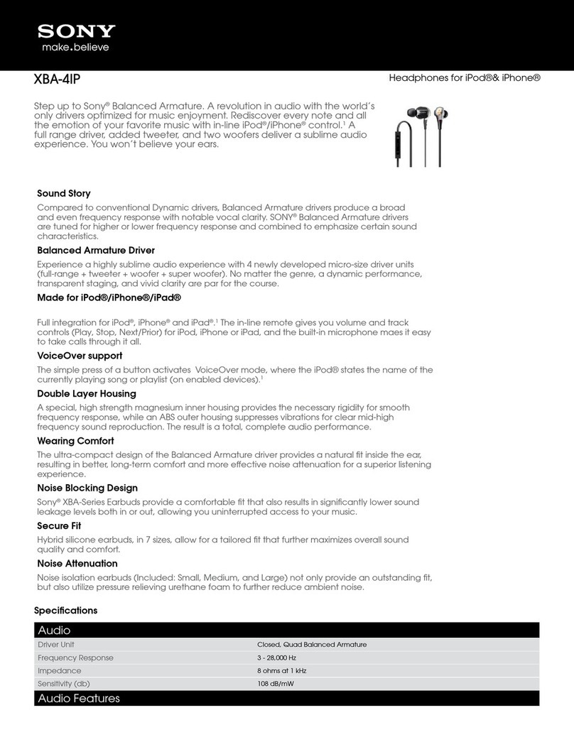Sony XBA-4iP User manual