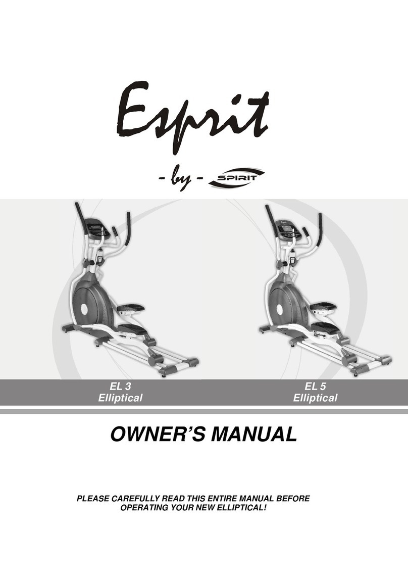ESPRIT EL 3 Elliptical owner's manual