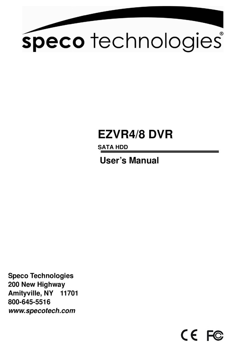 Speco EZVR4/8 User manual