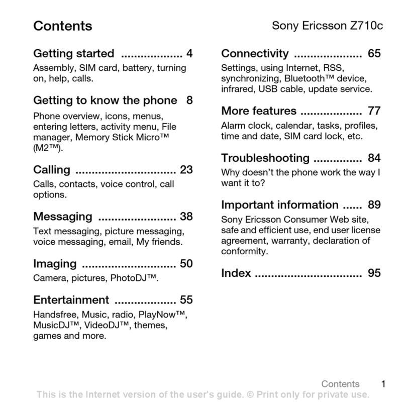 Sony Ericsson Z710c user guide