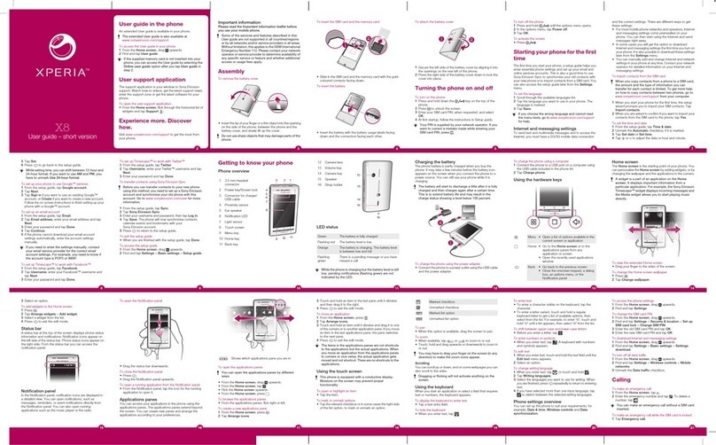 Sony Ericsson XPERIA X8 User manual