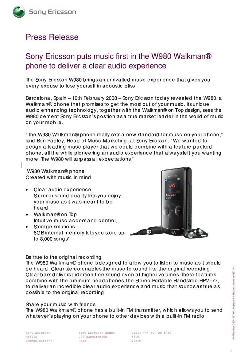 Sony Ericsson Walkman W980 How to use Sony Ericsson Walkman W980 How to use