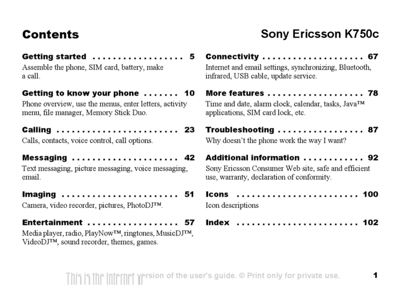 Sony Ericsson K750c User manual Sony Ericsson K750c User manual