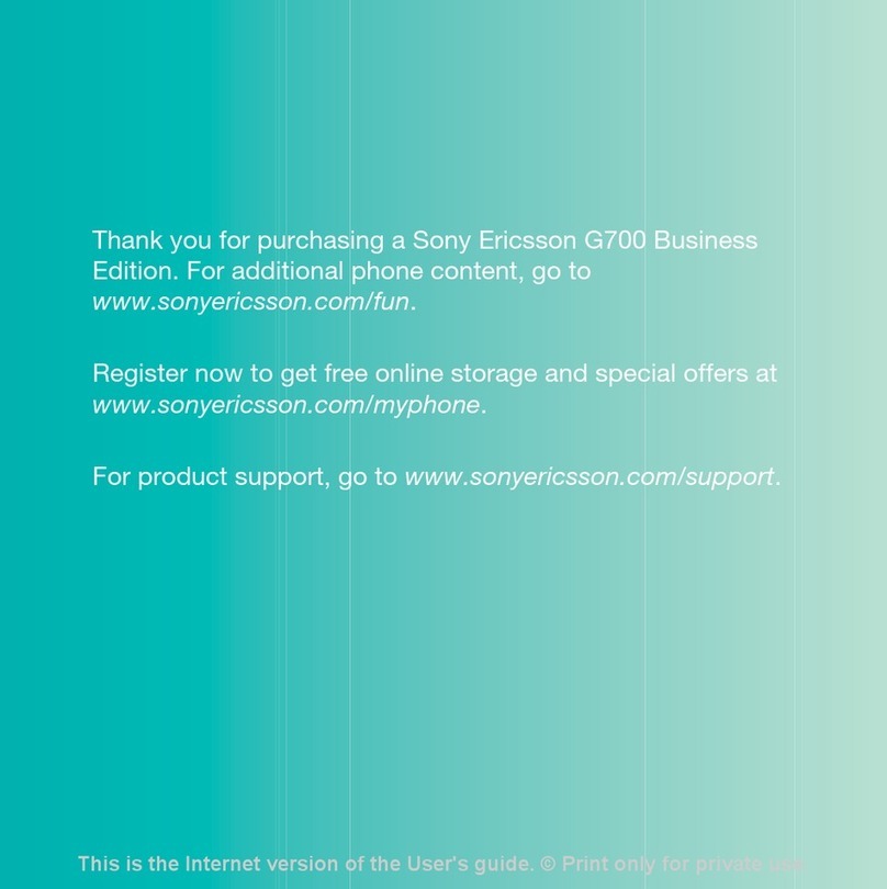 Sony Ericsson G700 user manual