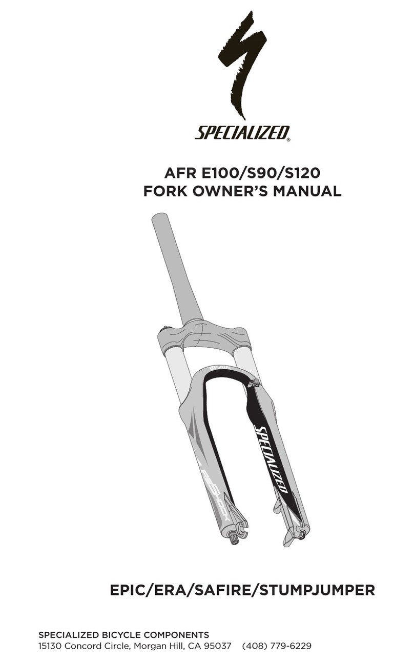 Specialized AFR E100 User manual