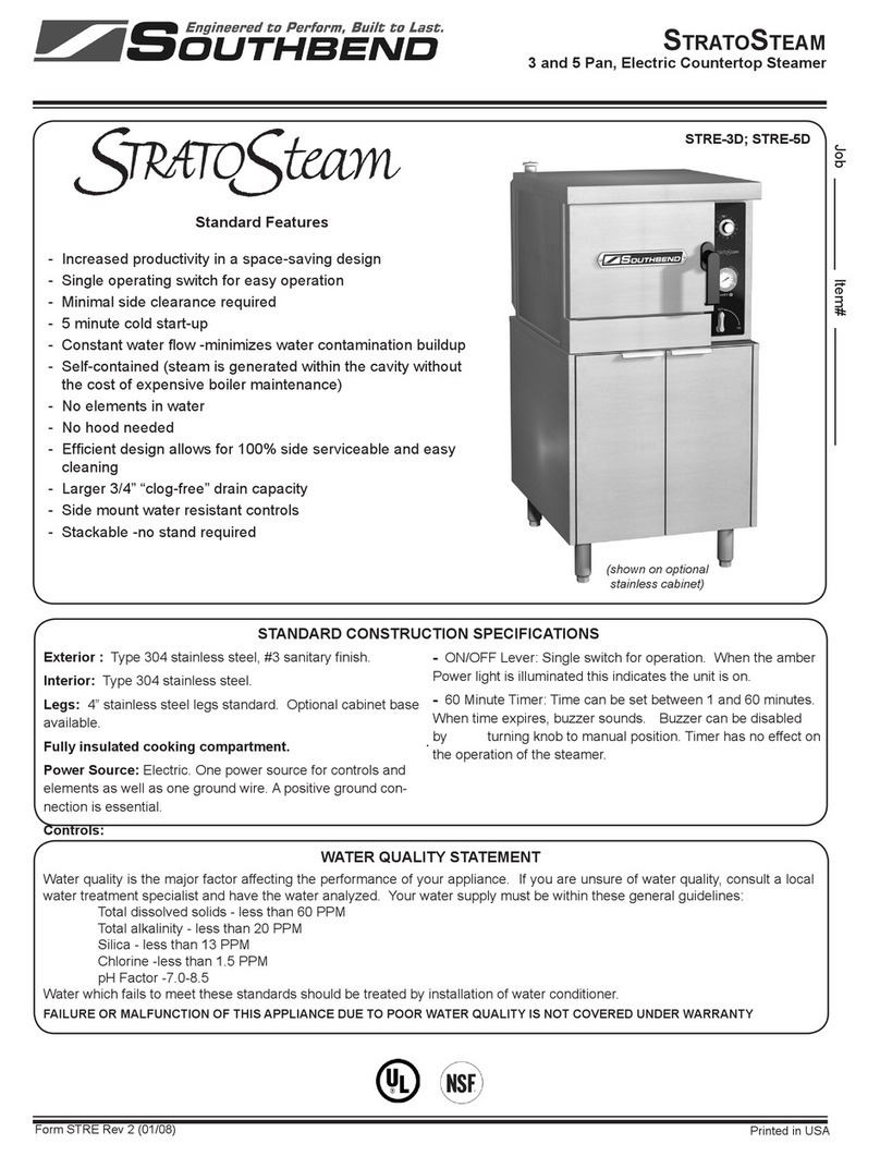 Southbend StratoSteam STRE-5D Specifications