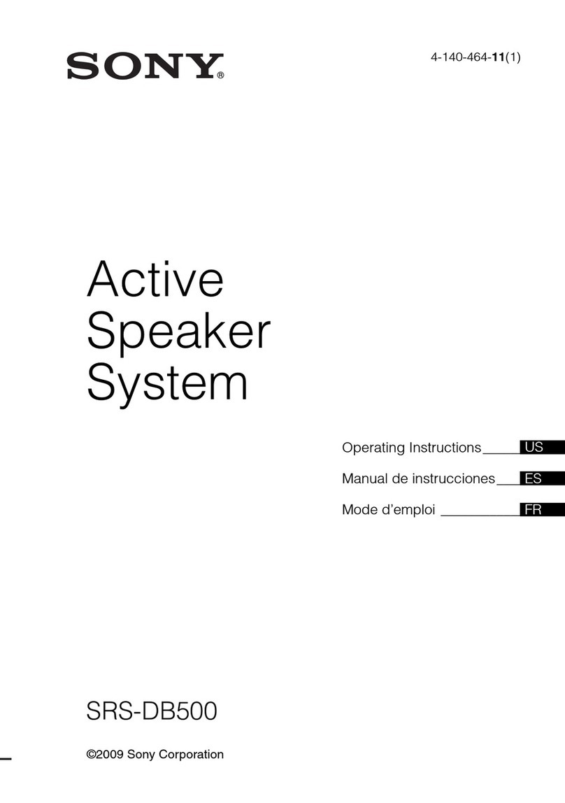 Sony SRSDB500 - SRS 2.1-CH PC Multimedia Speaker... User manual Sony SRSDB500 - SRS 2.1-CH PC Multimedia Speaker... User manual