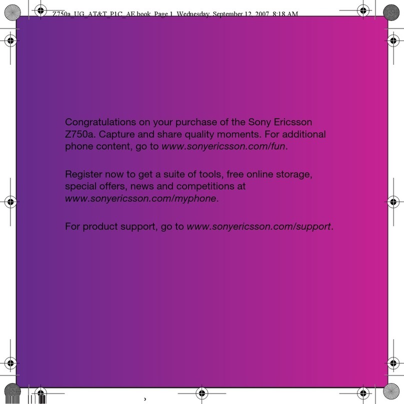 Sony Ericsson Z750a User manual