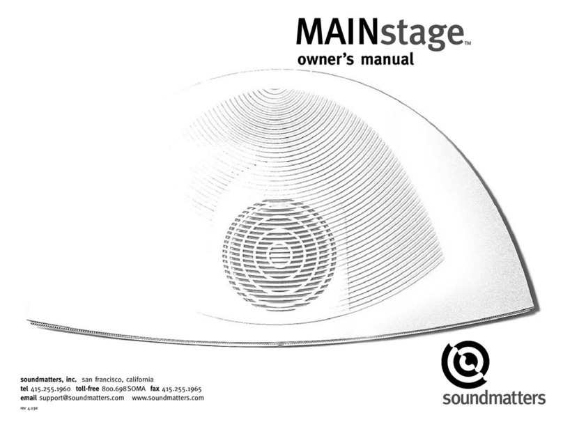 Soundmatters MAINSTAGE owner's manual