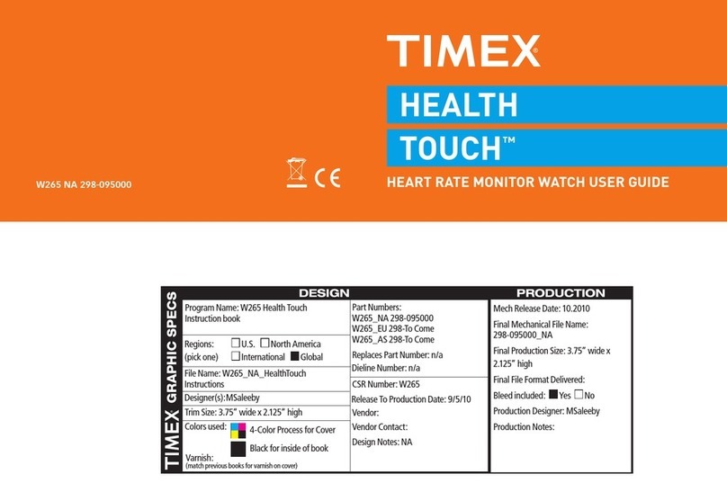 Timex HEALTH TOUCH W265 User manual