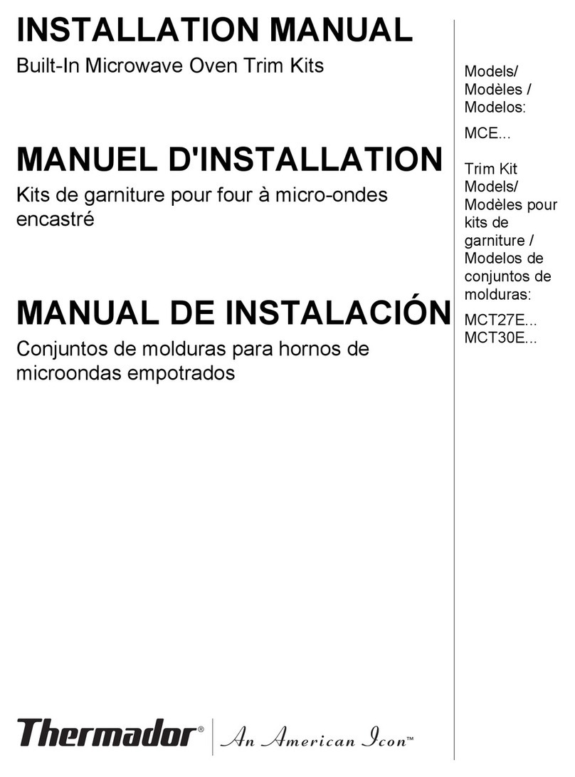 Thermador MCT27E Series installation manual
