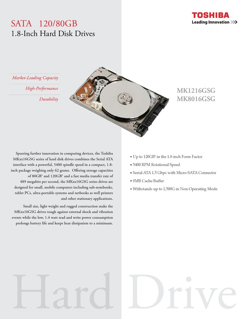 Toshiba MK1216GSG User manual