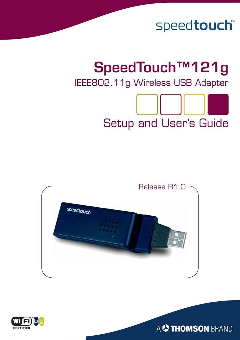 THOMSON SPEEDTOUCH 121G Setup and user guide