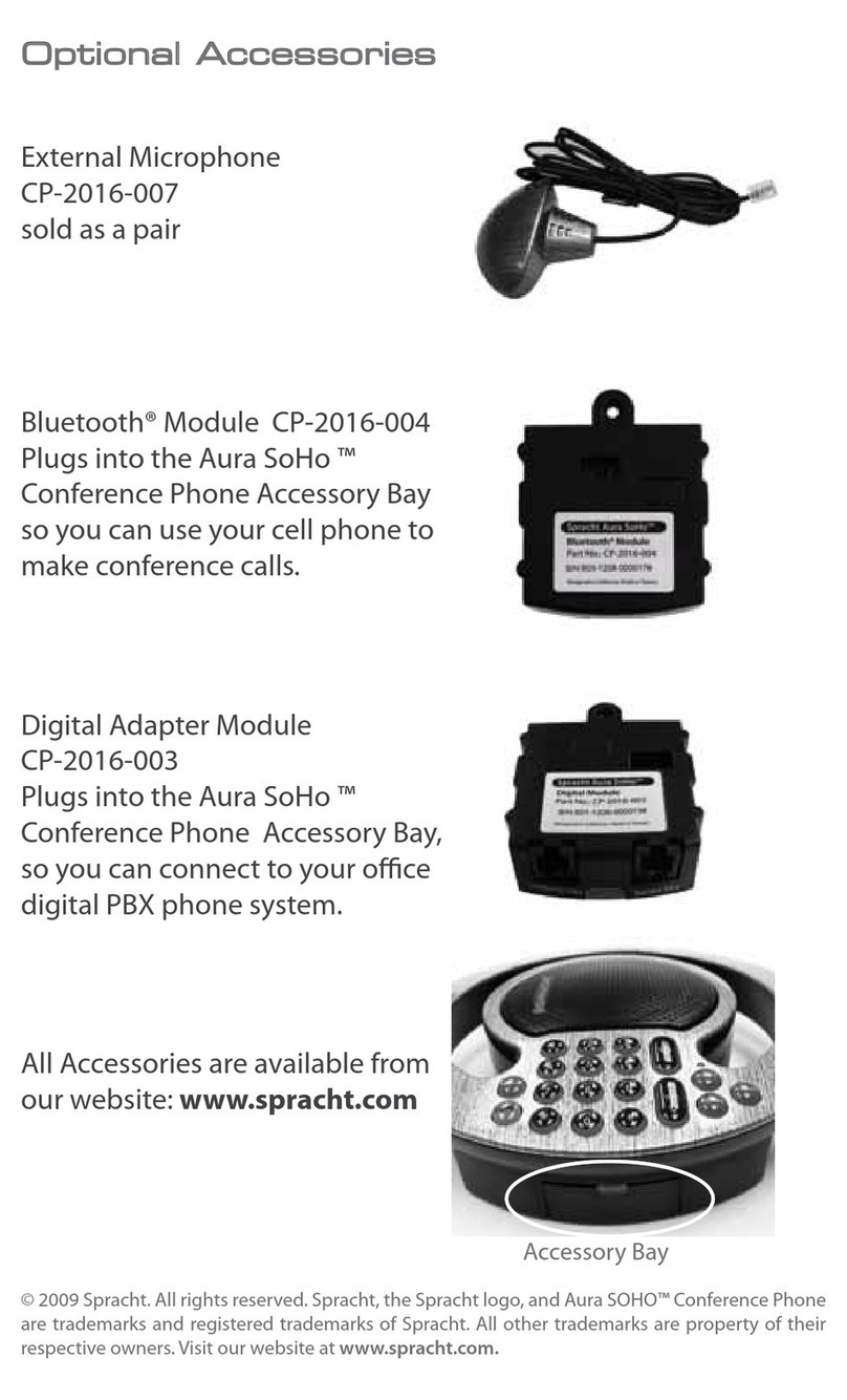 Spracht AURA SOHO CP-2016-007 User manual