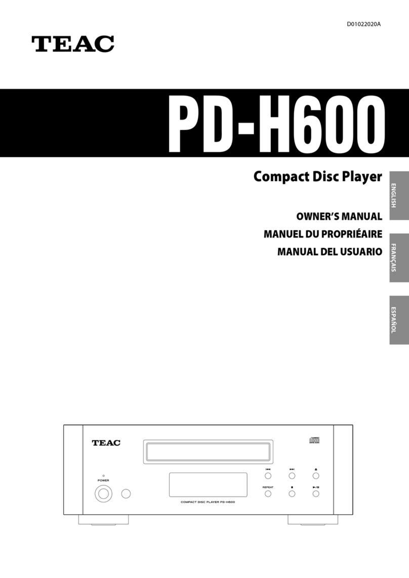 Teac PD-H600 owner's manual