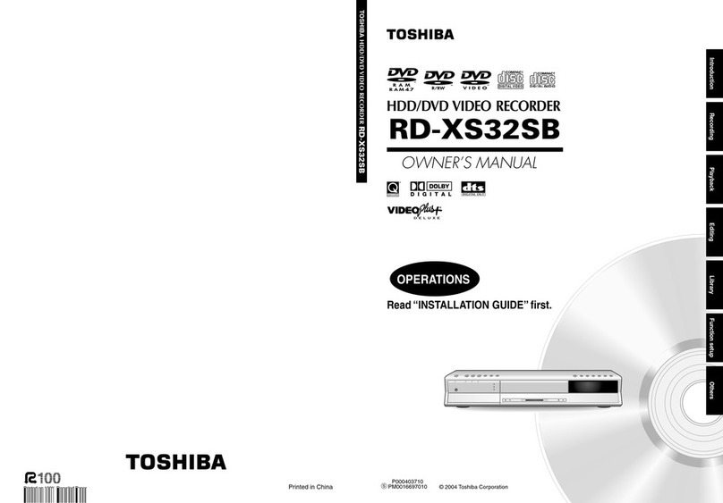 Toshiba RD-XS32SB owner's manual