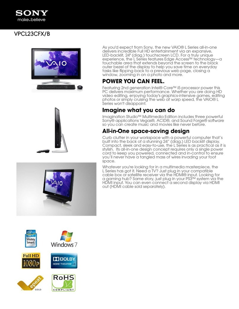 Sony VPCL23CFX/B User manual