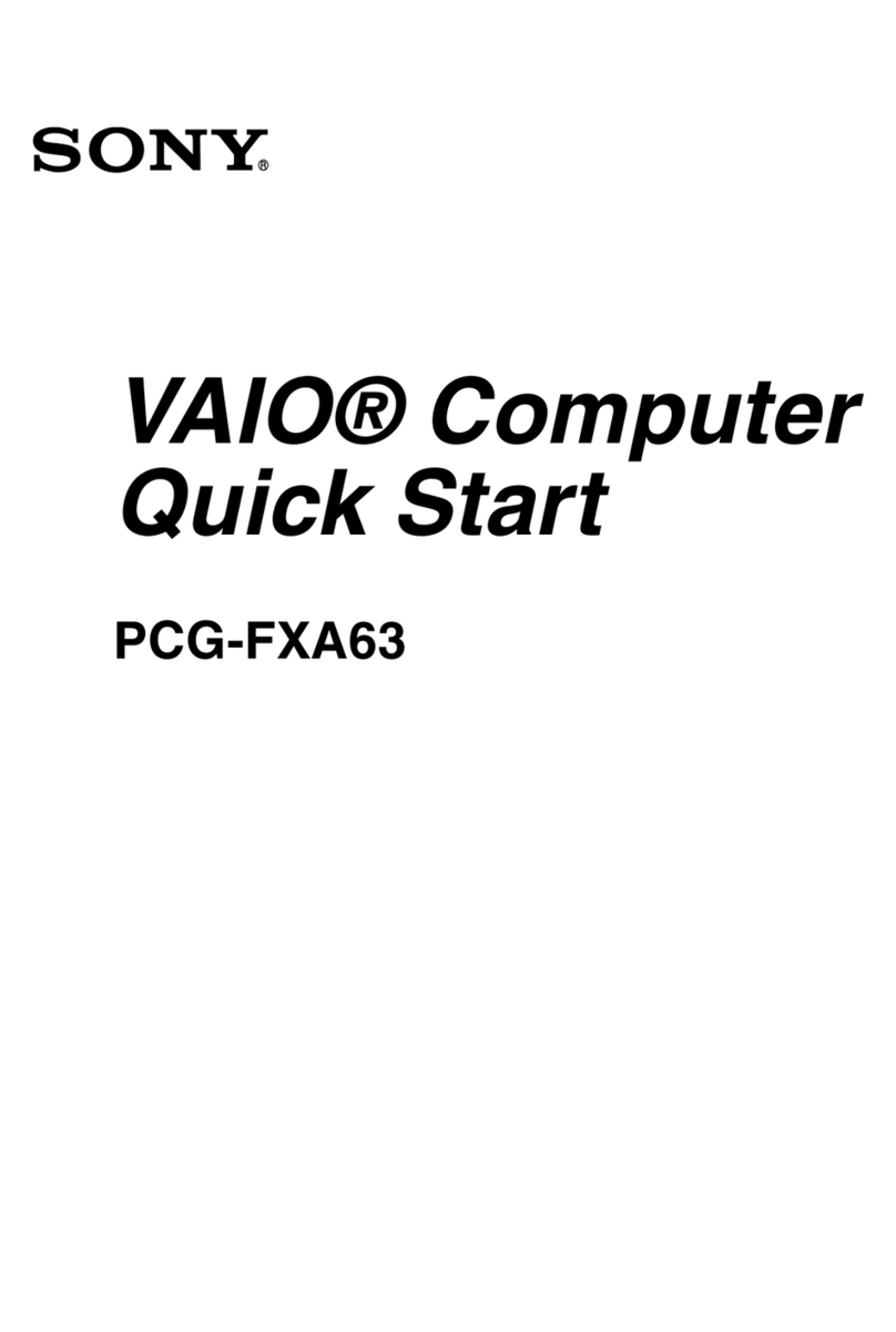 Sony VAIO PCG-FXA63 User manual Sony VAIO PCG-FXA63 User manual