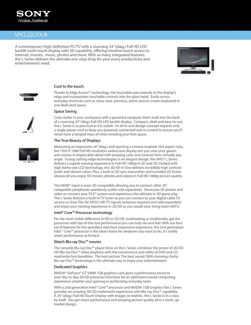 Sony VAIO VPCL22CFX/B User manual
