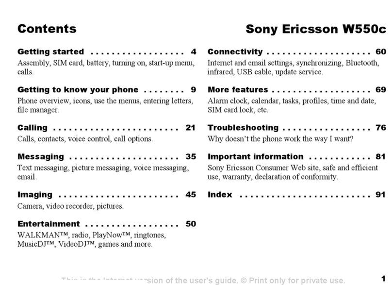 Sony Ericsson W550c user guide