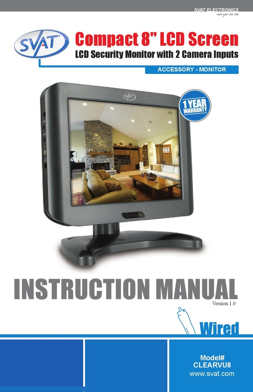 SVAT Compact 8" LCD Screen CLEARVU8 User manual