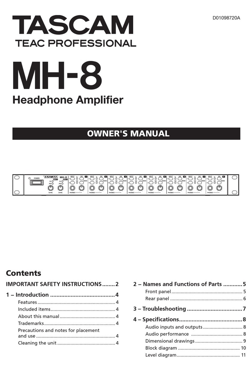Tascam MH-8 User manual Tascam MH-8 User manual
