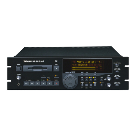 Tascam MD-801P Mk II owner's manual