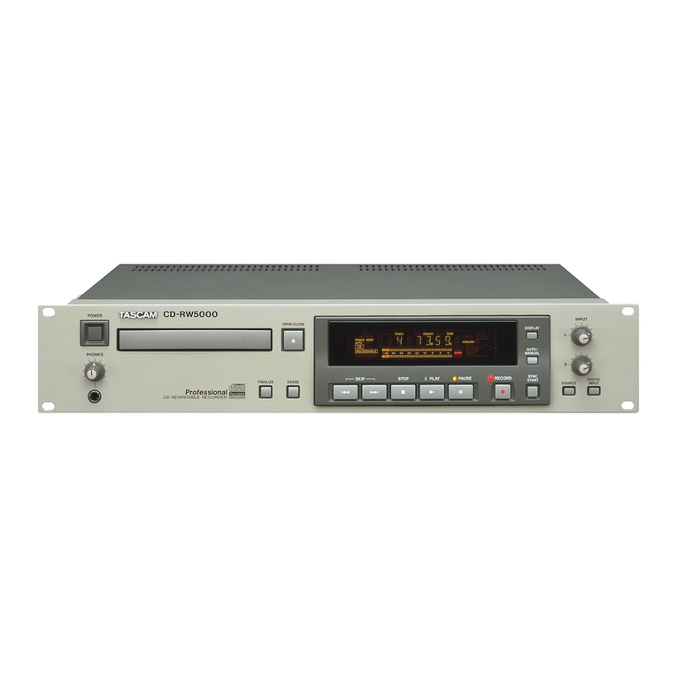 Tascam CD-RW5000 User manual