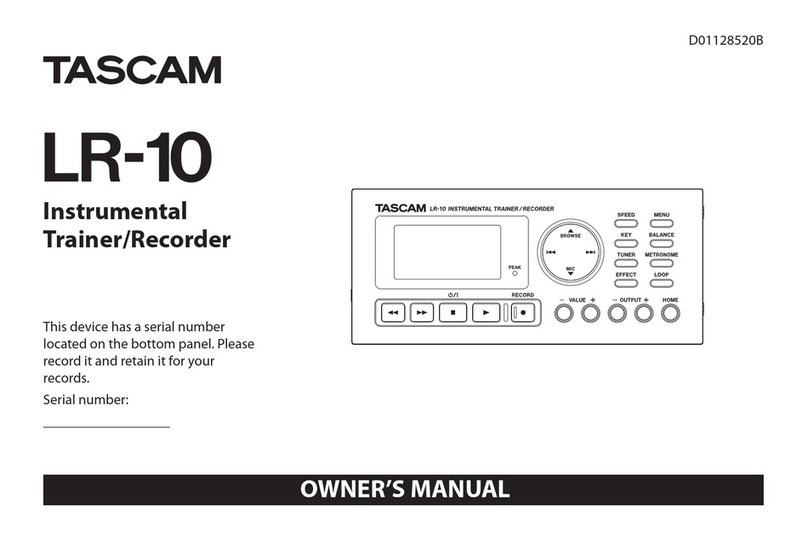 Tascam LR-10 owner's manual