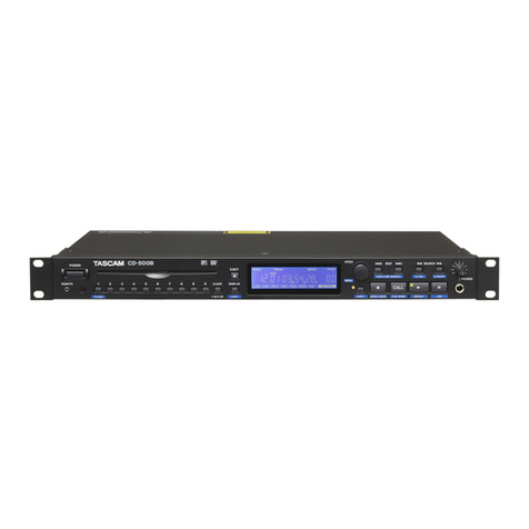 Tascam CD-500 owner's manual