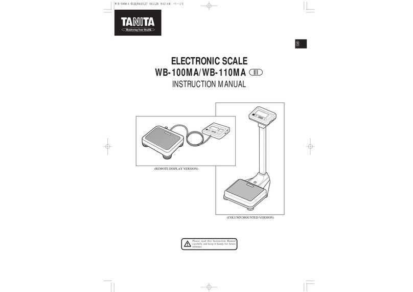 Tanita WB-100MA instruction manual