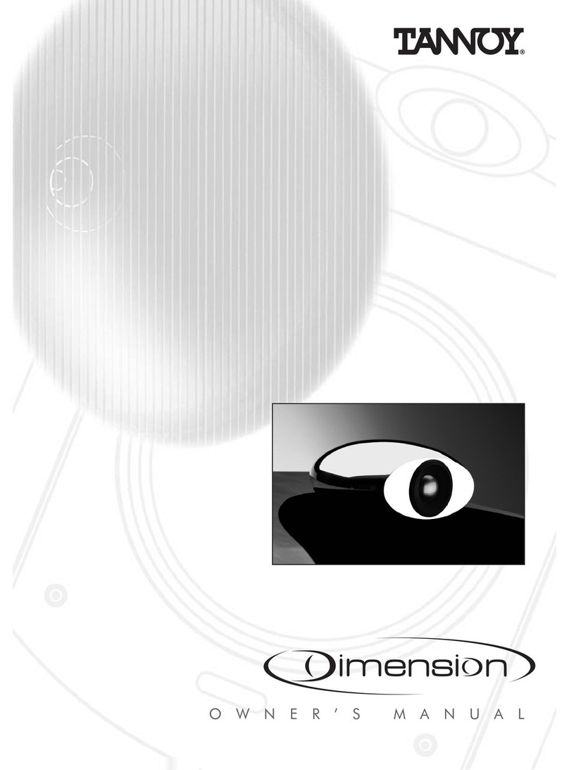 Tannoy Stereo amplifier Dimension owner's manual
