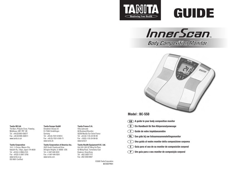 Tanita InnerScan BC-550 User manual