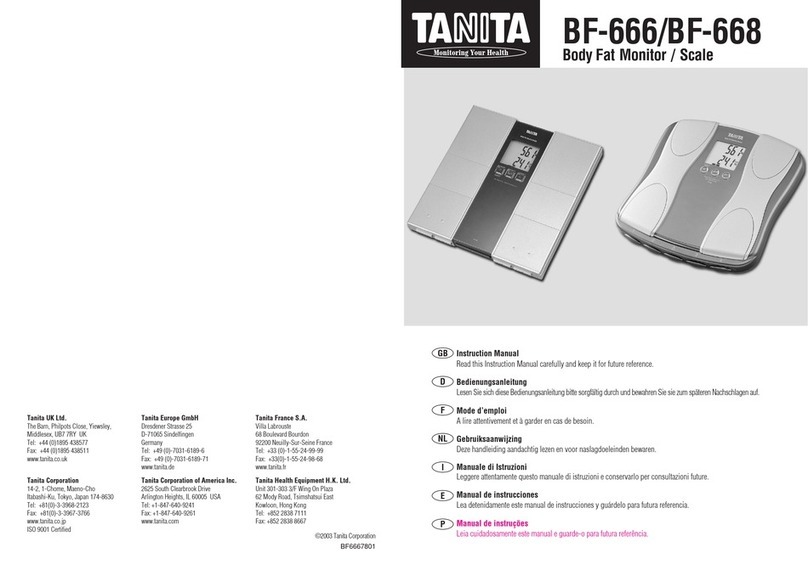 Tanita BF-666 User manual