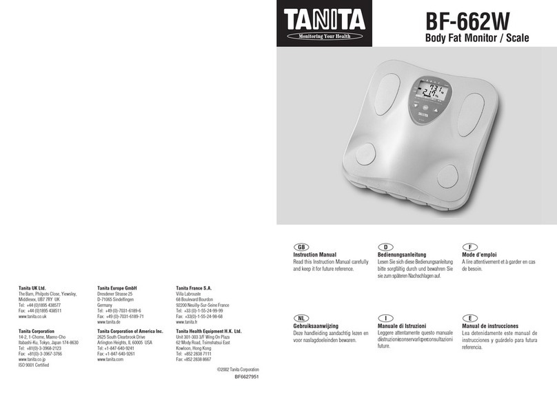 Tanita BF-662W User manual