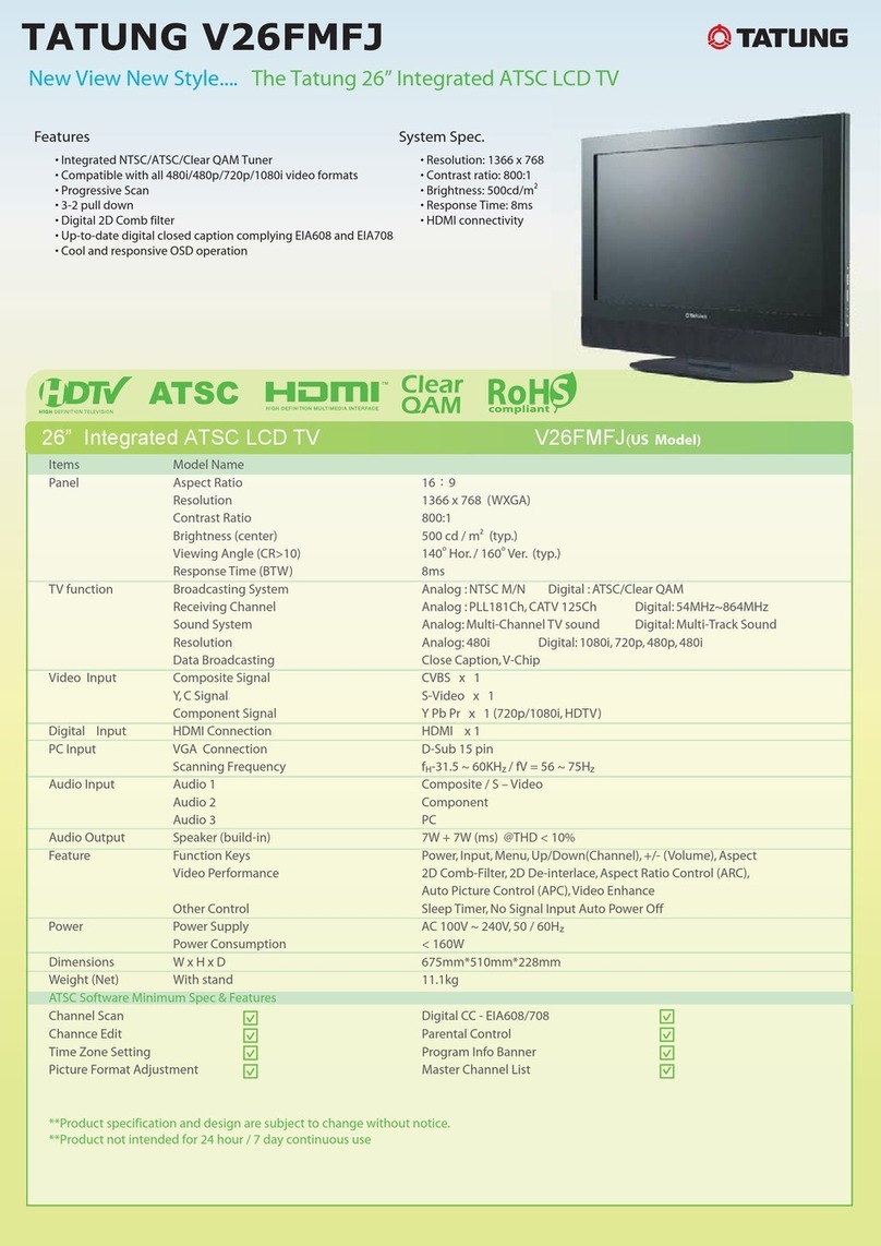 Tatung V26FMFJ User manual