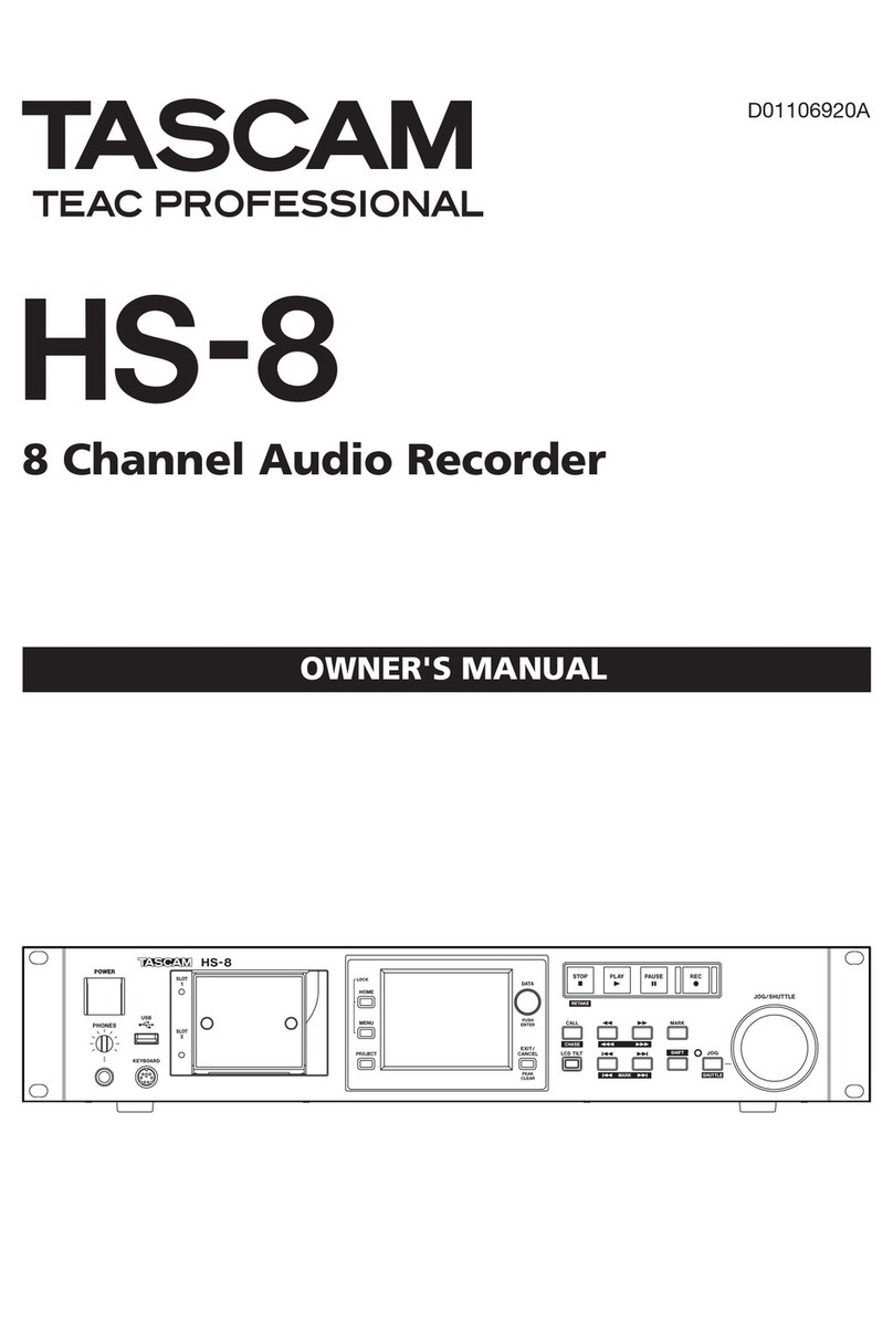 Tascam HS-8 User manual