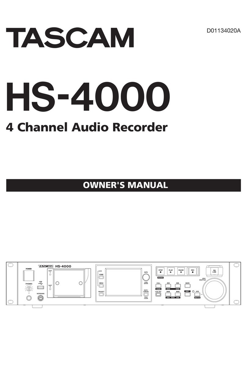 Tascam HS-4000 User manual