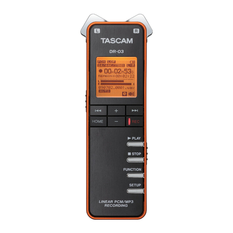 Tascam DR-03 owner's manual