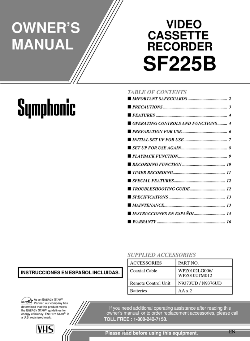 Symphonic SF225B User manual