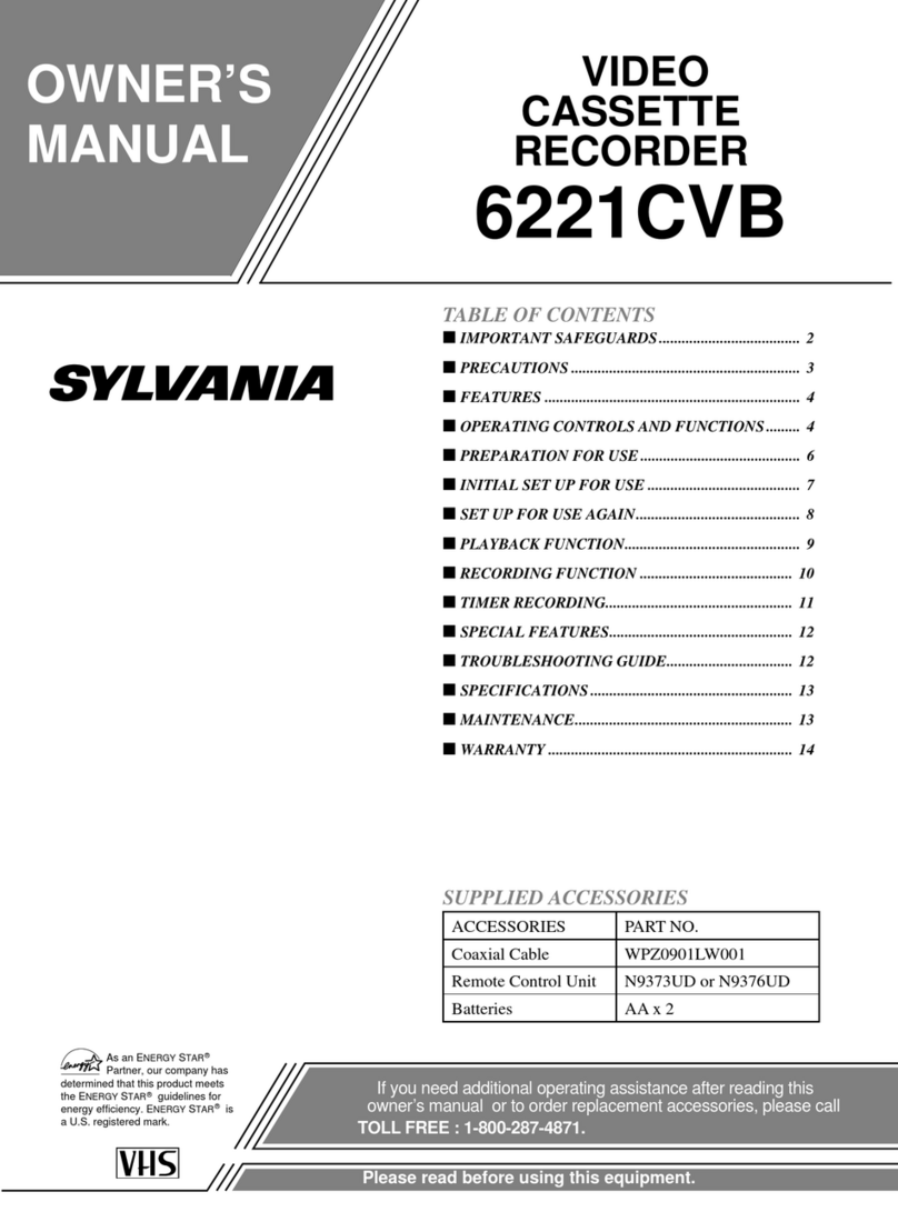 Sylvania 6221CVB User manual