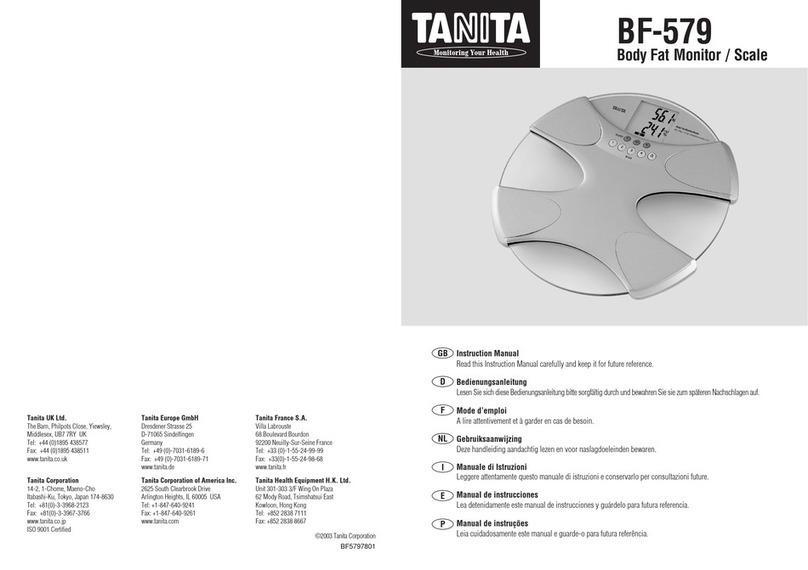 Tanita BF-579 User manual