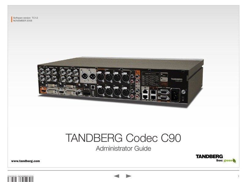 TANDBERG Codec C90 D14129.02 Administrator's guide