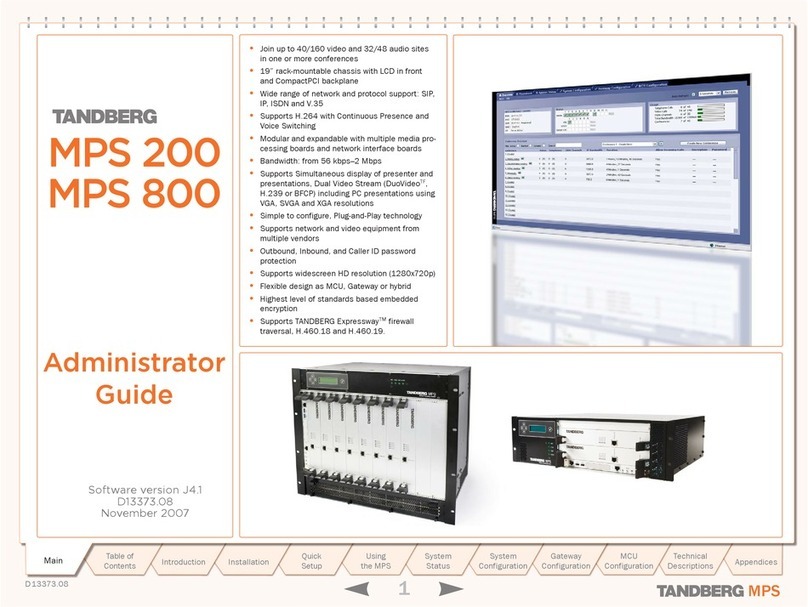 TANDBERG Media Processing System MPS 200 Service manual