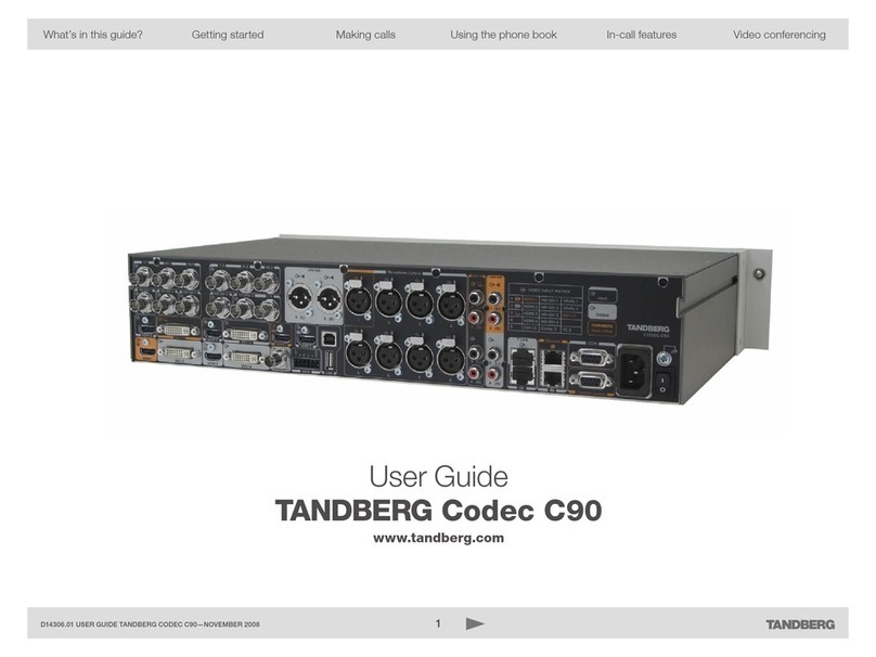 TANDBERG Codec C90 D14306.01 User manual