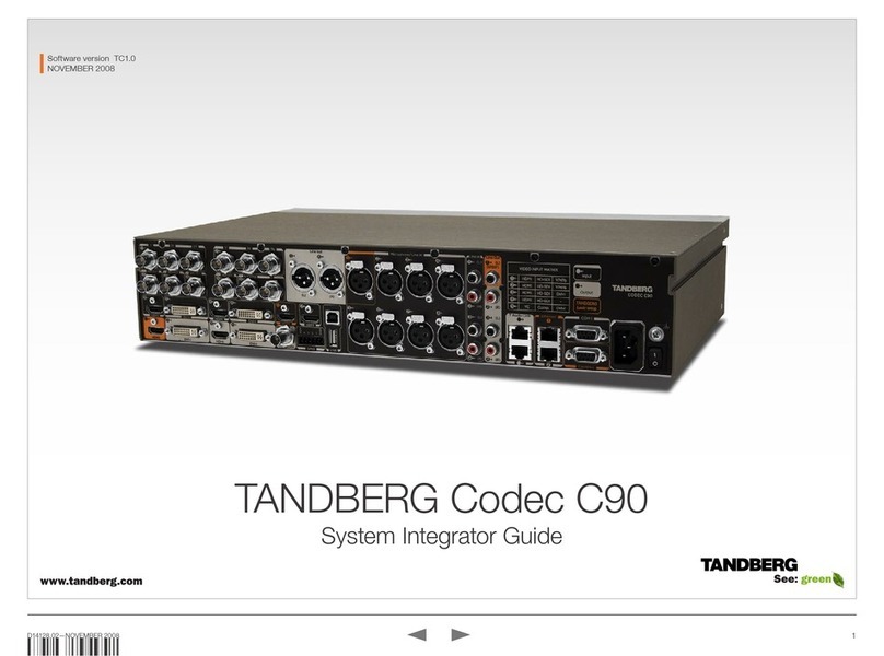 TANDBERG Codec C90 D14128.02 System integration guide