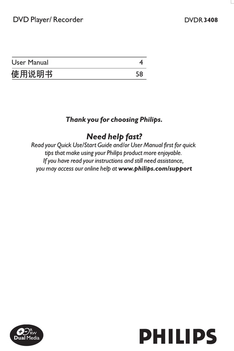 Philips DVDR3408/93 User manual