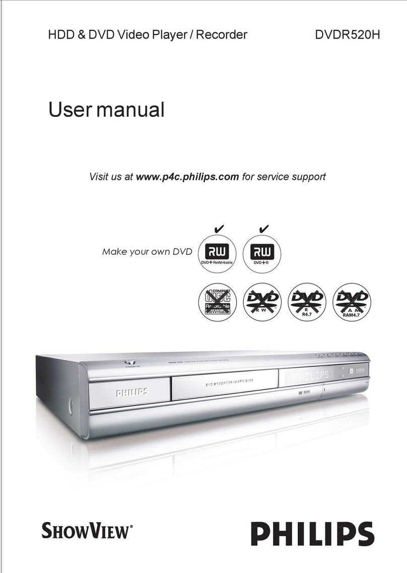 Philips DVDR520H/05 User manual