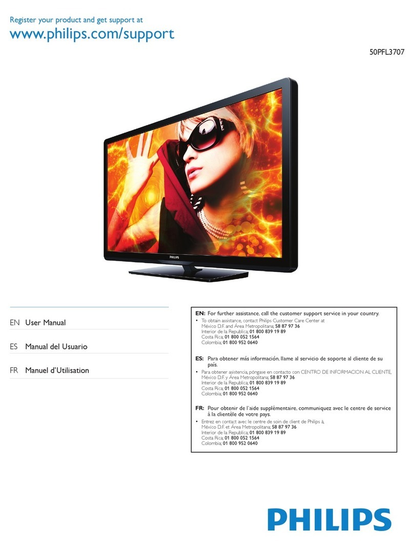 Philips 50PFL3707/F8 User manual