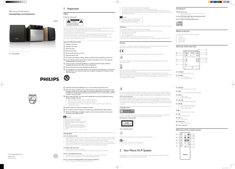 Philips MC127 User manual